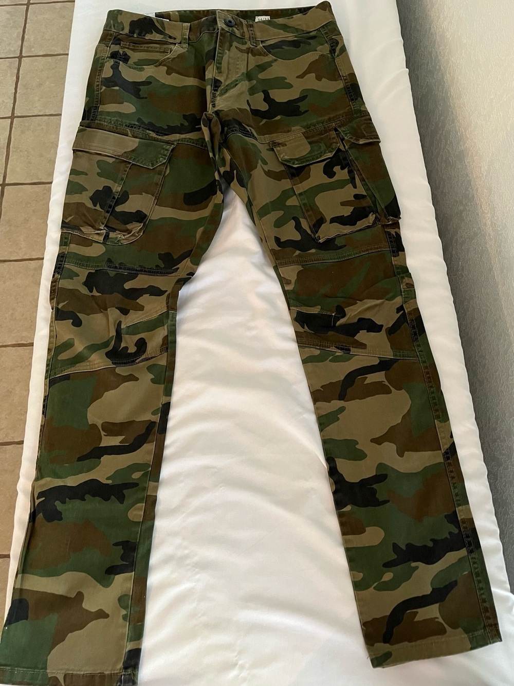 Smoke Rise Camo Cargo Pants Men’s 34x32 Military Tactical Utility Pocket